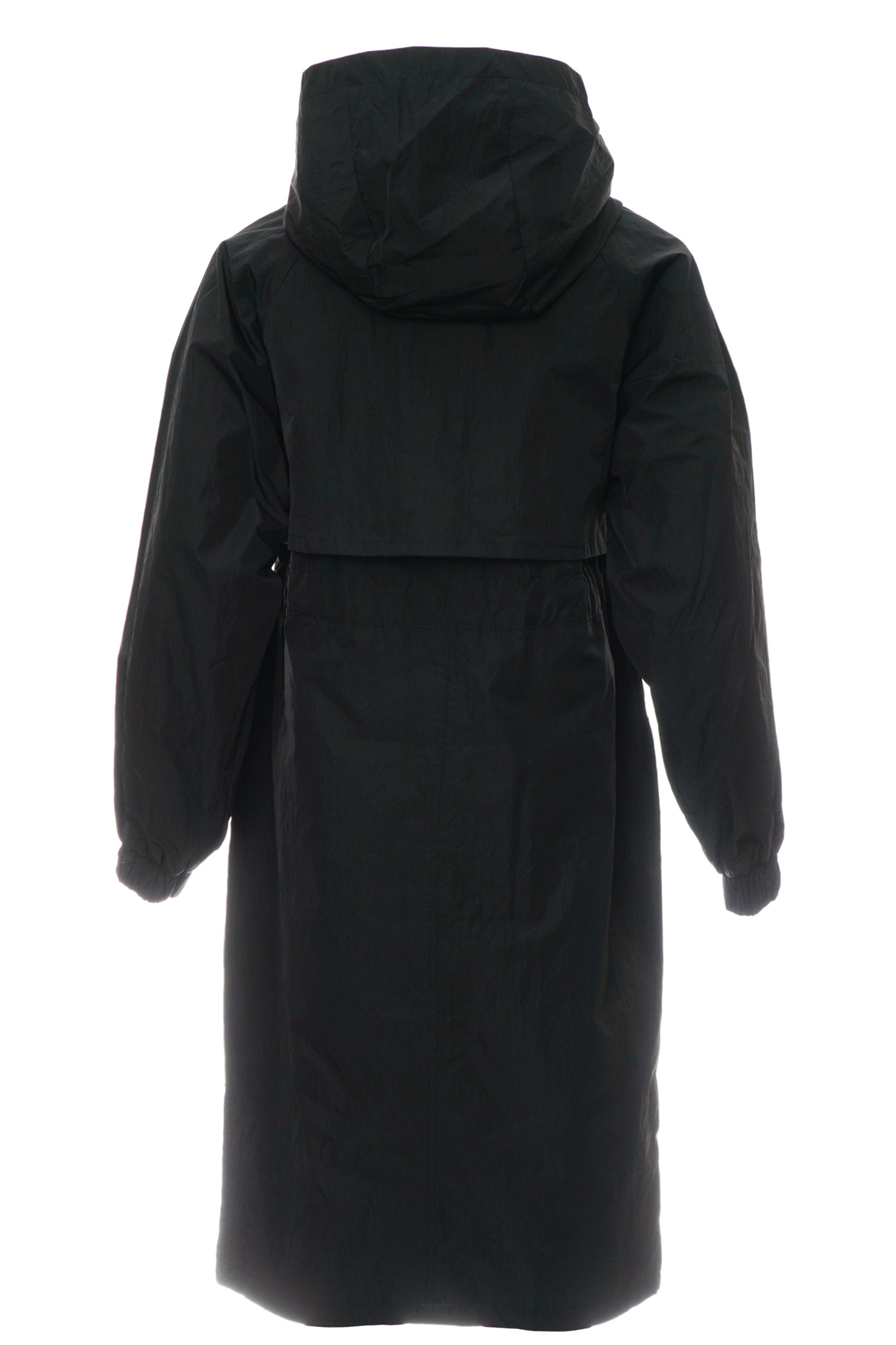 Куртка дев. АРТ.Long coat black,чер,полиэфир