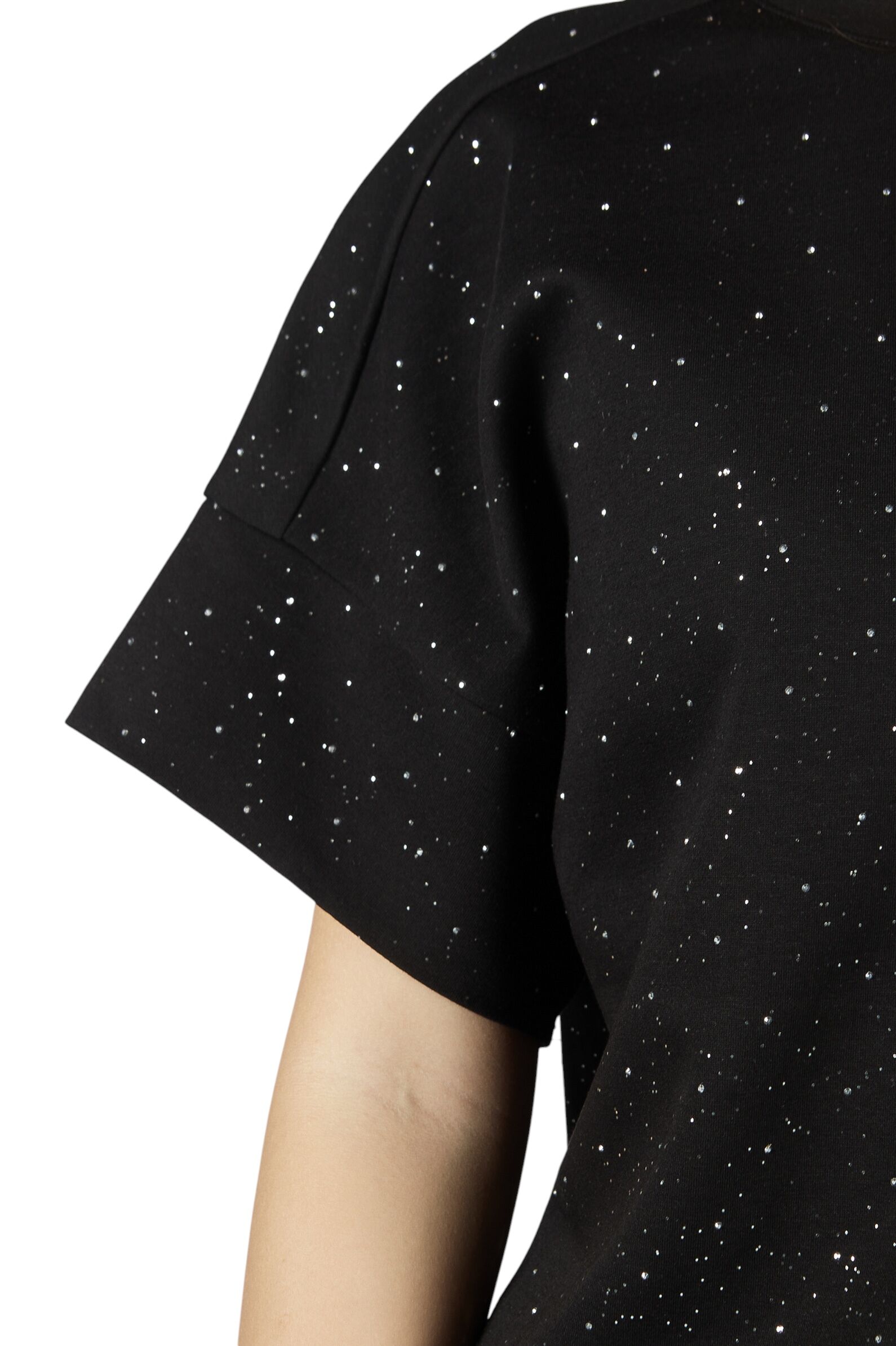 Футболка дев. АРТ.G-TS26101,чер,хл-эл