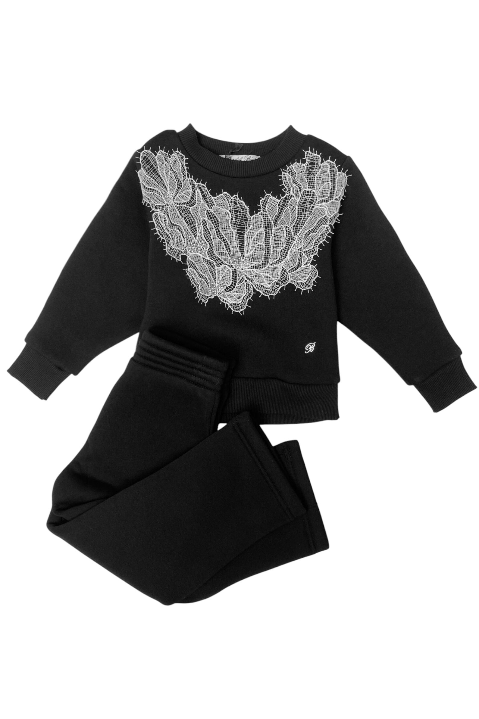 Костюм дев. АРТ.М-119.208-9,чер,хл-лайкра