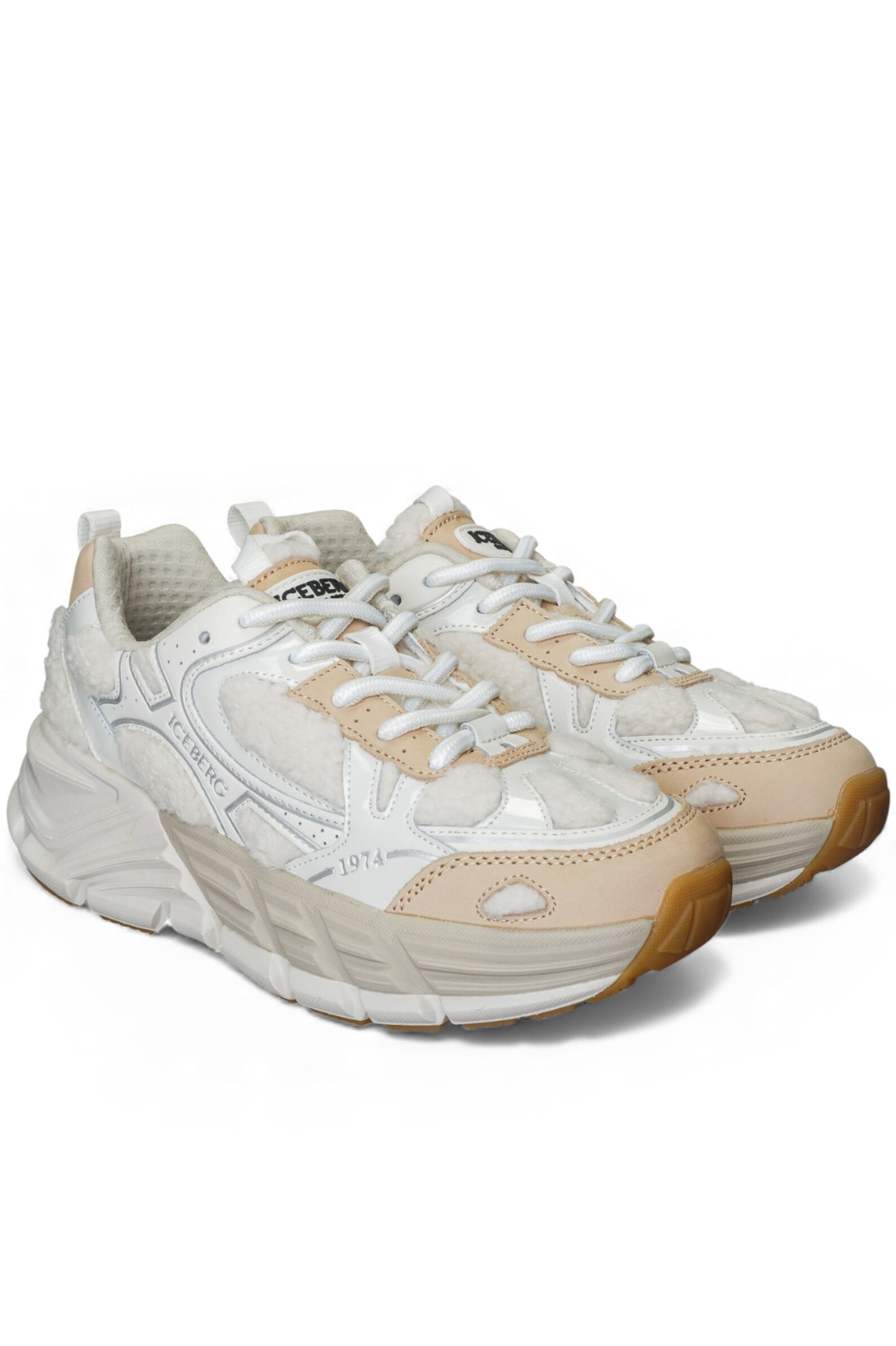 Кроссовки жен. АРТ.ID21370D,мол-беж,н.к-лак-т/т