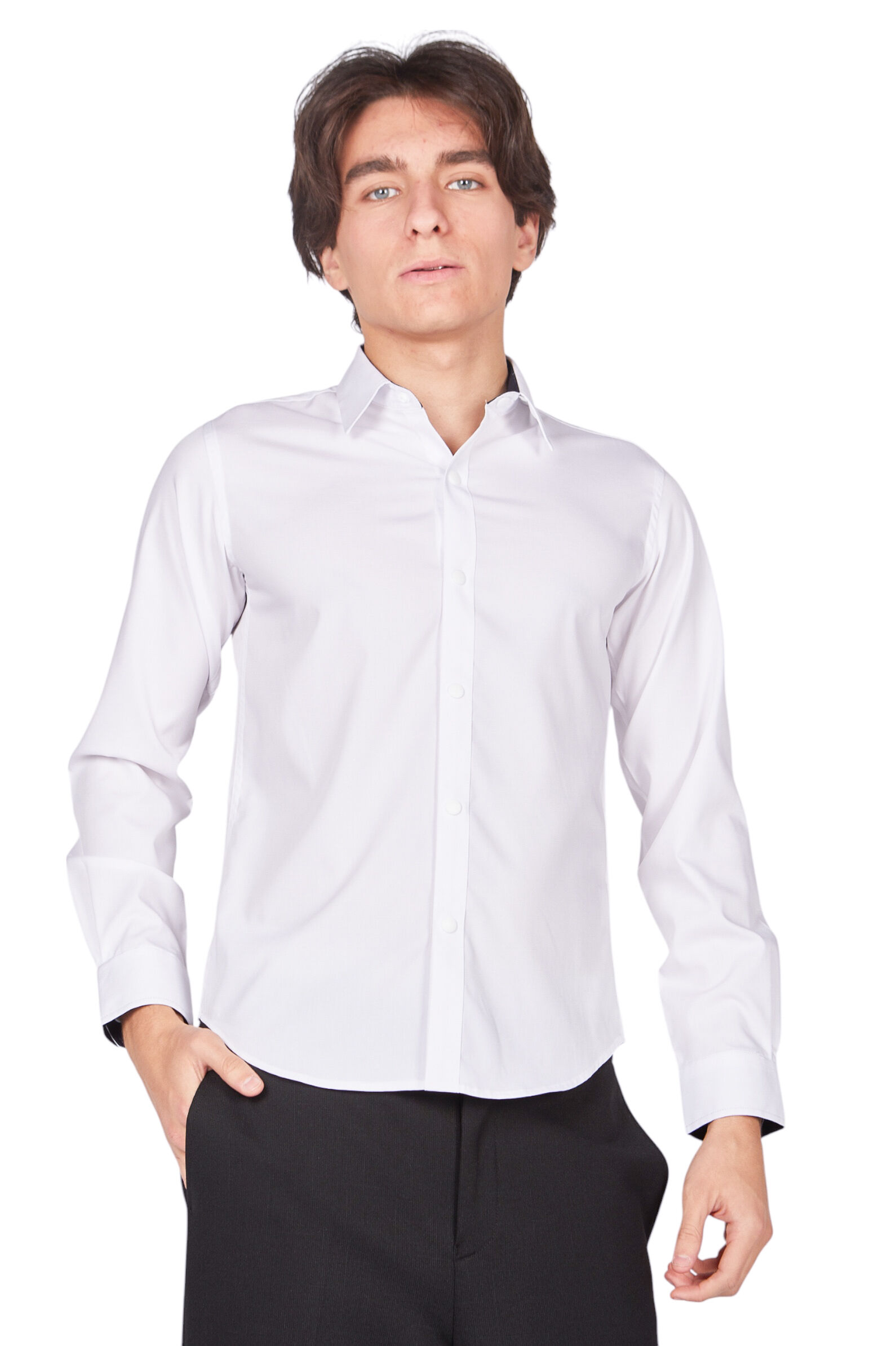 Рубашка мал. АРТ.B-SH35304,бел,хл-пэ