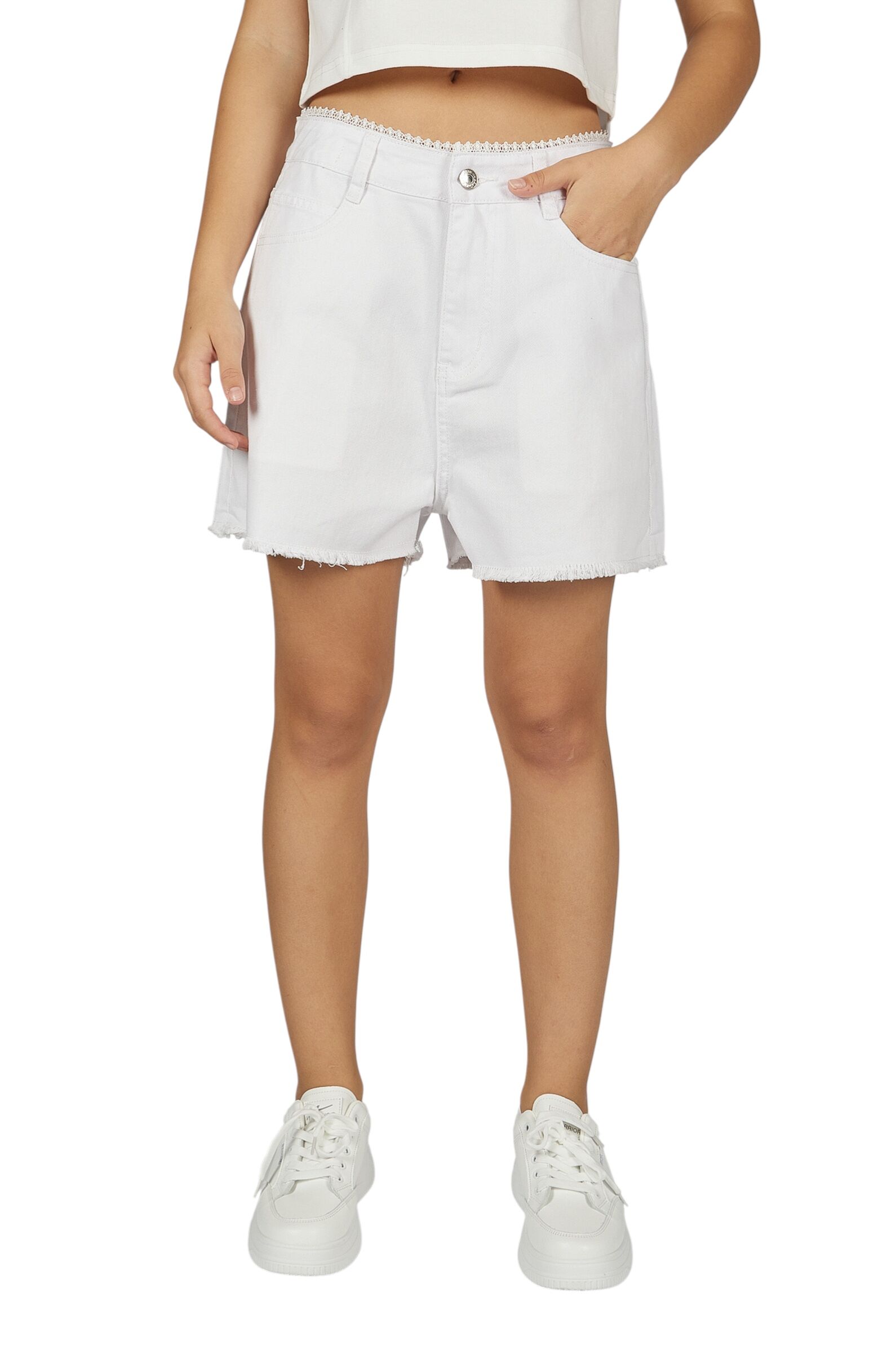 Шорты дев. АРТ.G-JN26056F,бел,хл